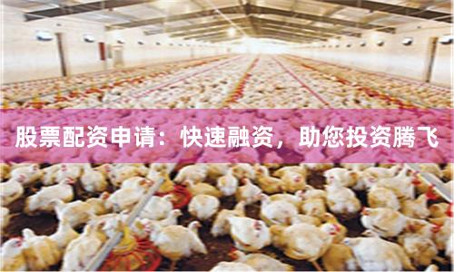 股票配资申请：快速融资，助您投资腾飞